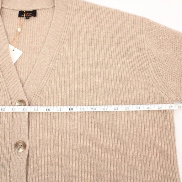 Quince Tan Cashmere Fisherman Cardigan Sweater - Picture 12 of 12